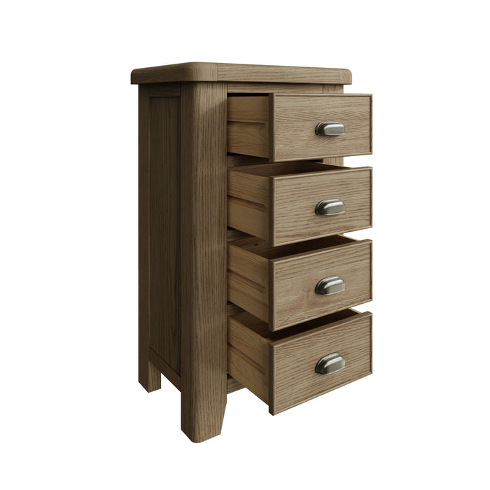 Weathered Oak 4 Drawer Chest