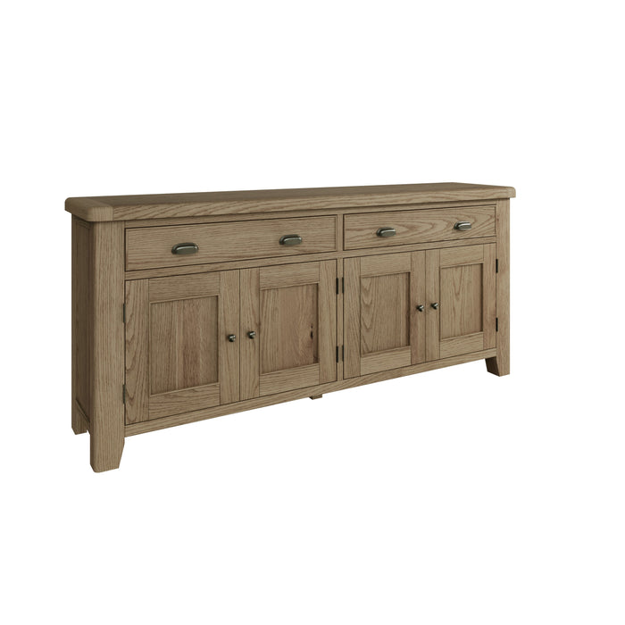 Weathered Oak 4 Door Sideboard