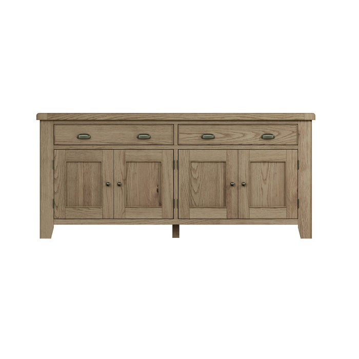 Weathered Oak 4 Door Sideboard