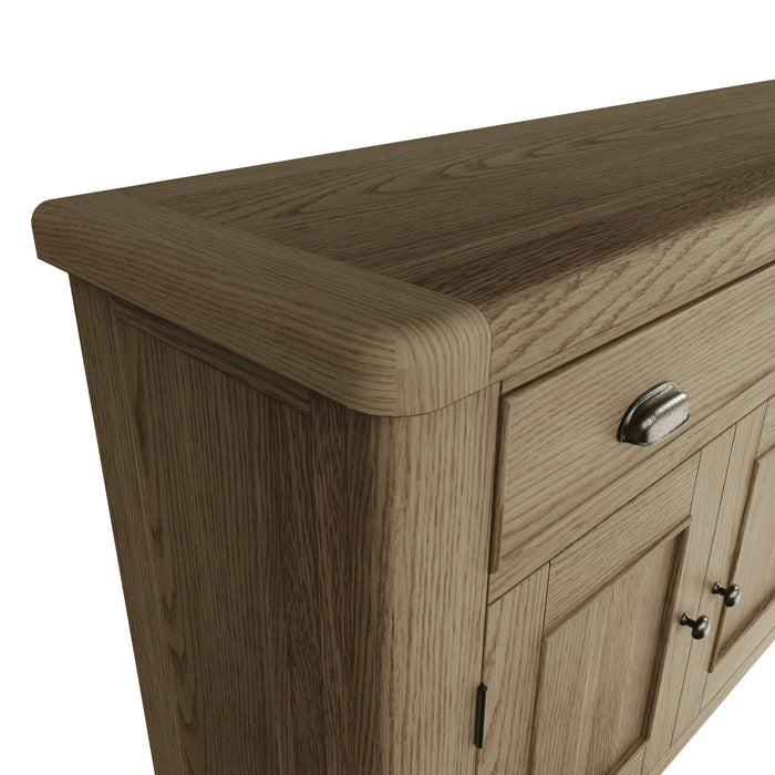 Weathered Oak 4 Door Sideboard