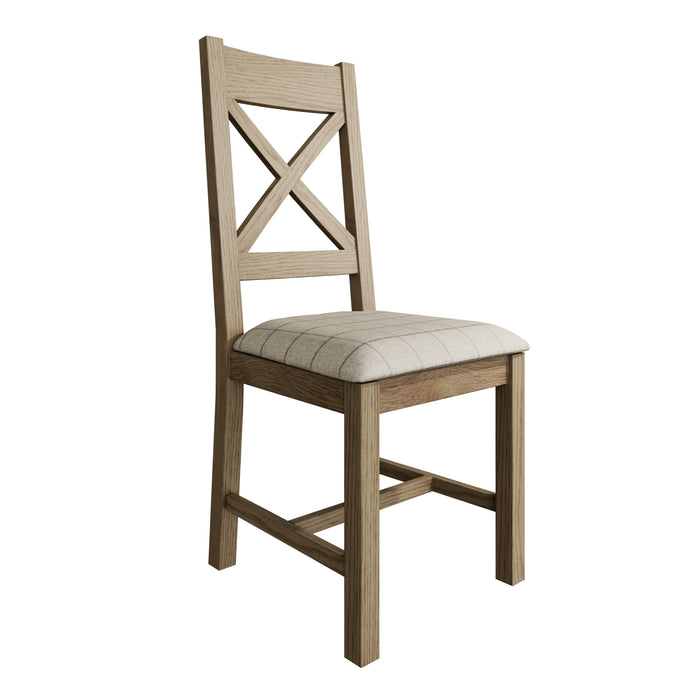 Weathered Oak Cross Back Chair (Natural)