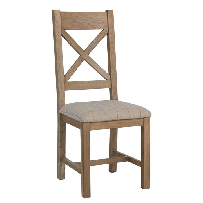 Weathered Oak Cross Back Chair (Natural)