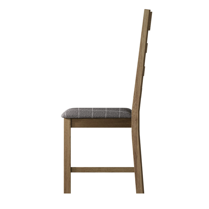 Weathered Oak Slatted Back Chair (Grey)