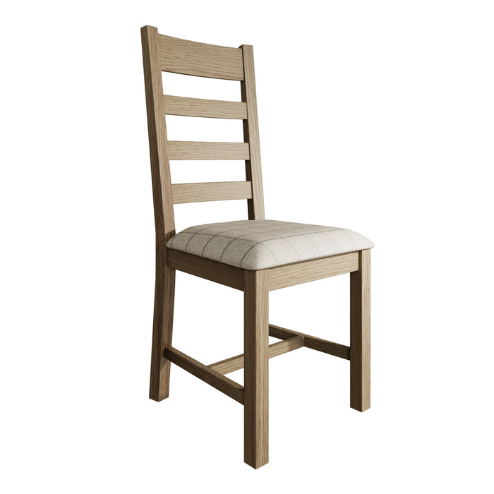 Weathered Oak Slatted Back Chair (Natural)