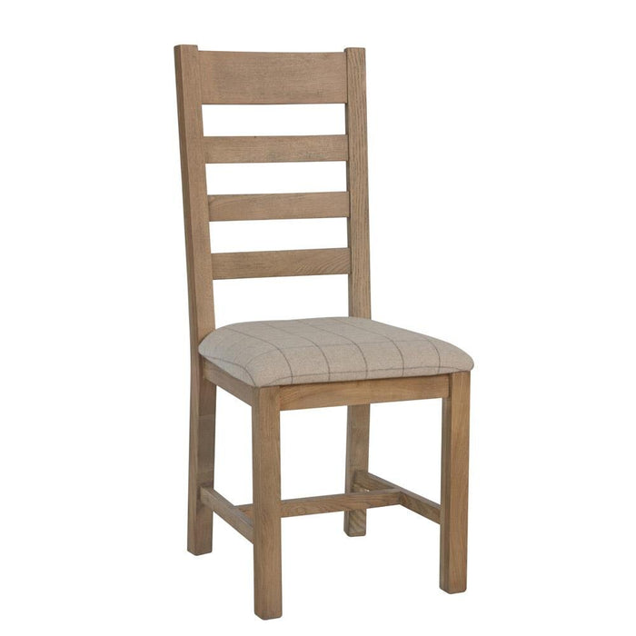 Weathered Oak Slatted Back Chair (Natural)
