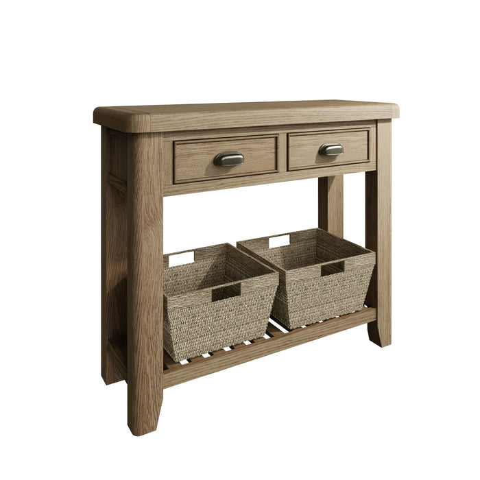 Weathered Oak Console Table