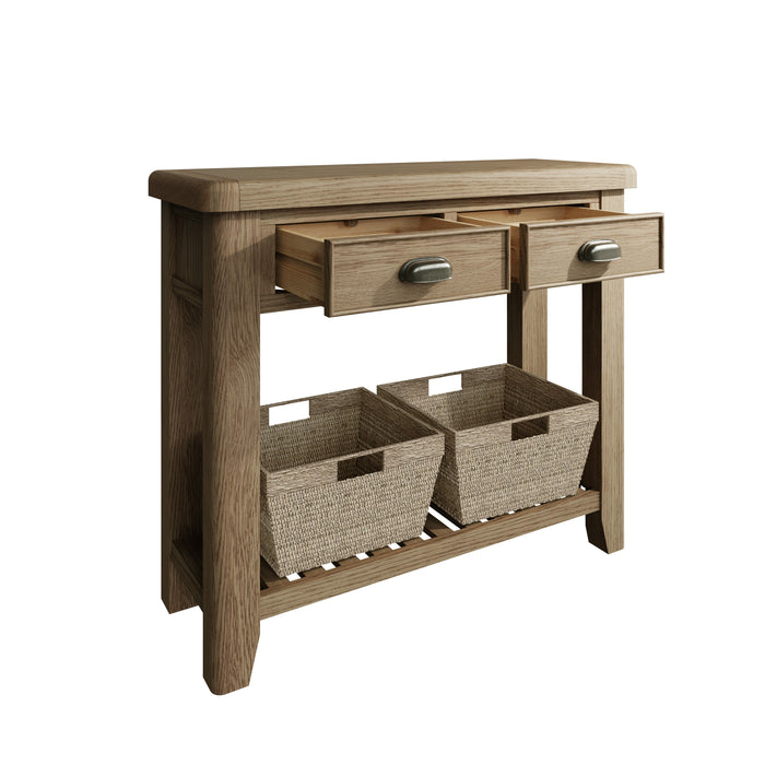 Weathered Oak Console Table