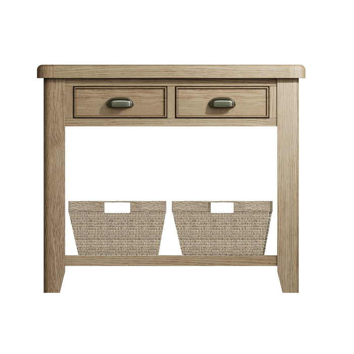 Weathered Oak Console Table