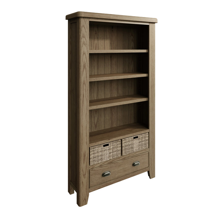 Weathered Oak Large Bookcase