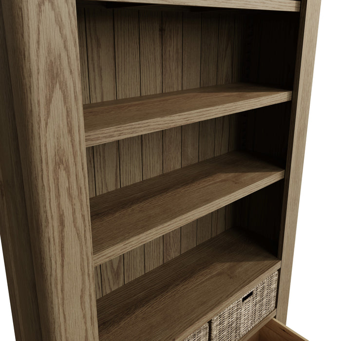 Weathered Oak Large Bookcase