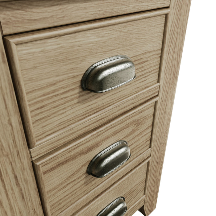 Weathered Oak Large Bedside Cabinet