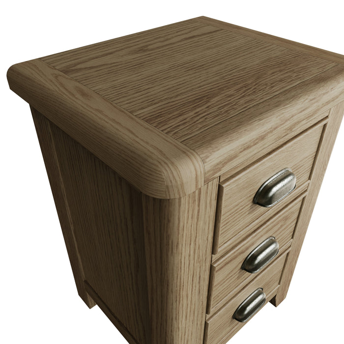 Weathered Oak Large Bedside Cabinet