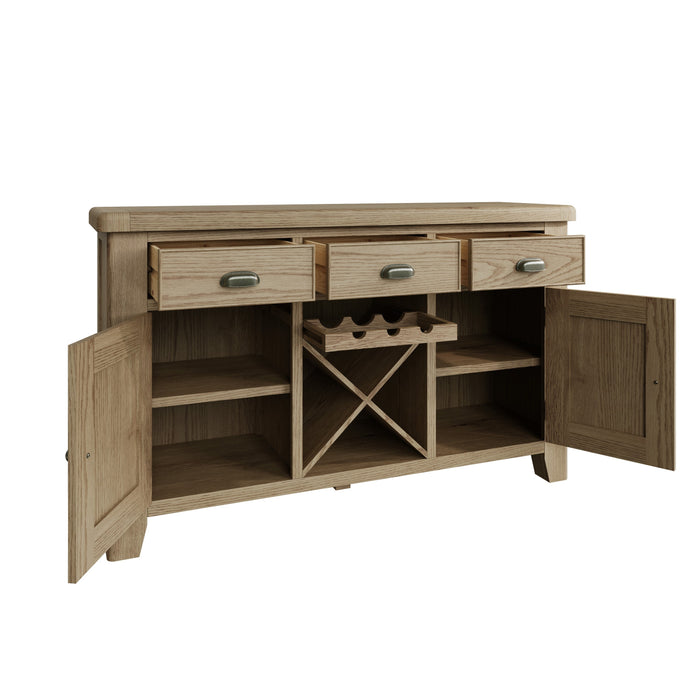 Weathered Oak Large Sideboard