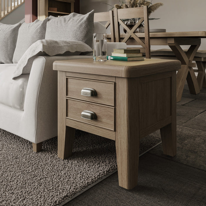 Weathered Oak Lamp Table