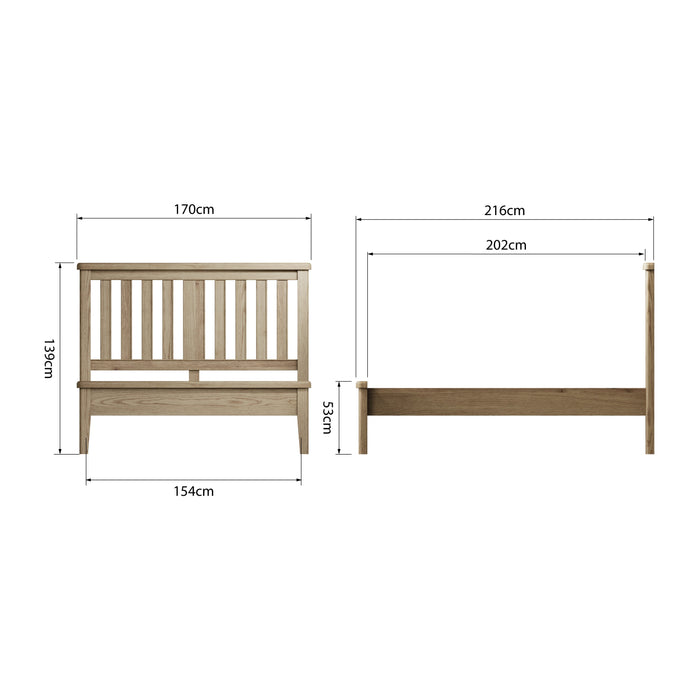 Weathered Oak Bed (Multiple Options)