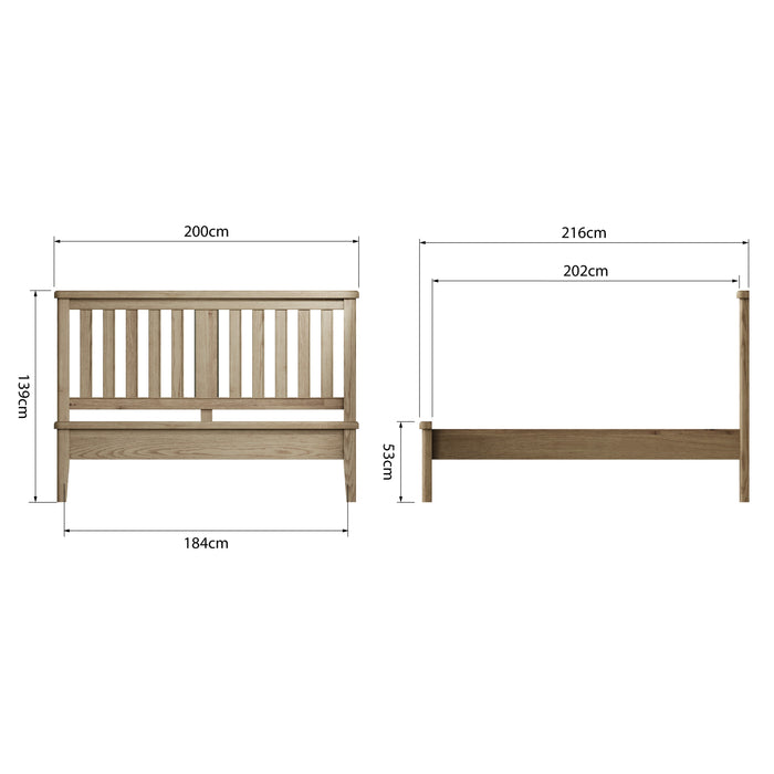 Weathered Oak Bed (Multiple Options)