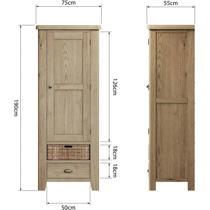 Weathered Oak Single Larder Unit