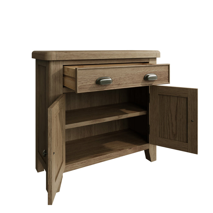 Weathered Oak 1 Drawer 2 Door Sideboard