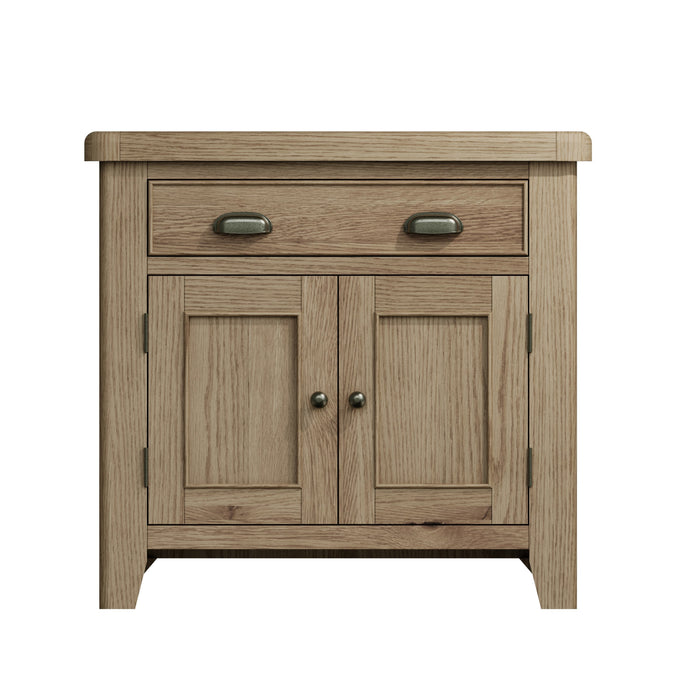 Weathered Oak 1 Drawer 2 Door Sideboard