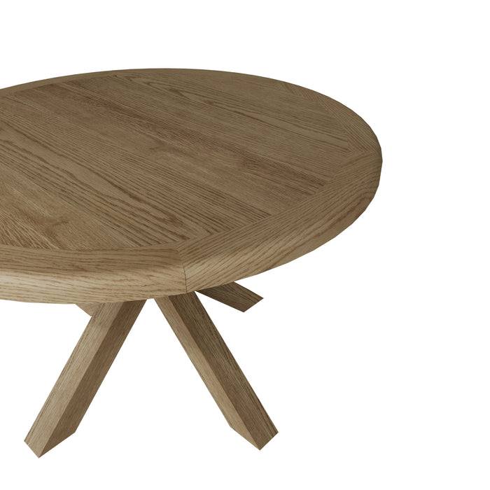 Weathered Oak Small Round Dining Table