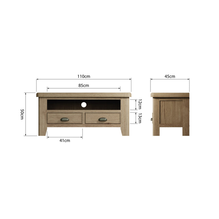 Weathered Oak TV Unit