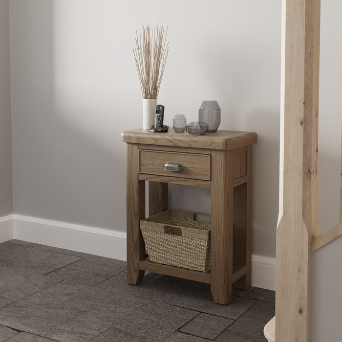 Weathered Oak Telephone Table