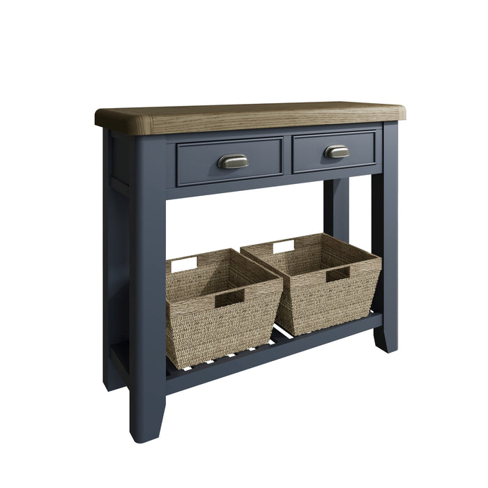 Weathered Oak Painted Console Table