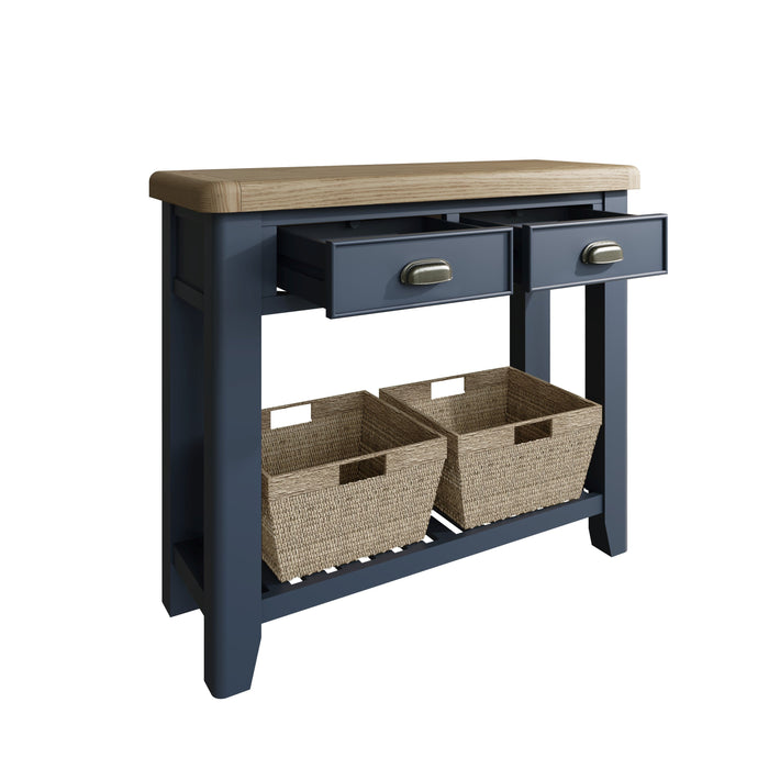 Weathered Oak Painted Console Table
