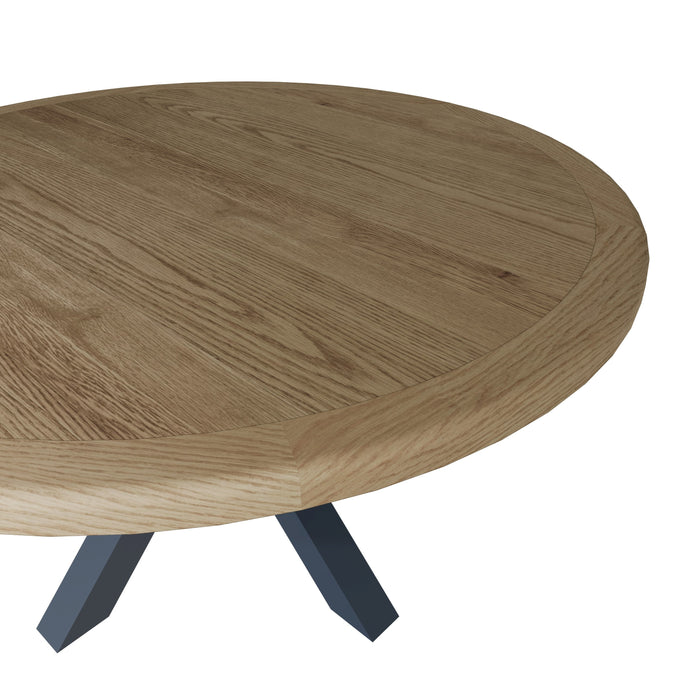 Weathered Oak Painted Large Round Dining Table