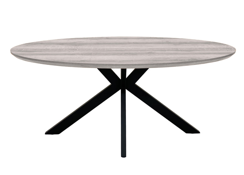 New York Fixed Top Oval Dining Table 220cm - Grey
