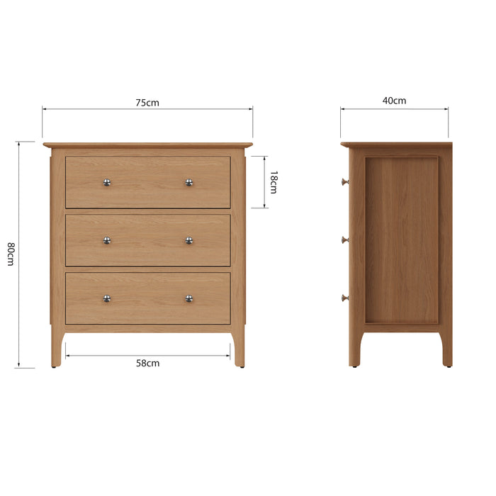 Belmont 3 Drawer Chest