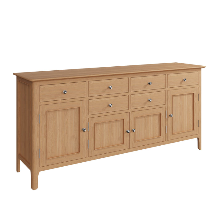 Belmont Oak Sideboard (4 Door, 6 Drawer)