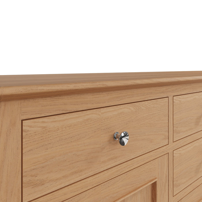 Belmont Oak Sideboard (4 Door, 6 Drawer)