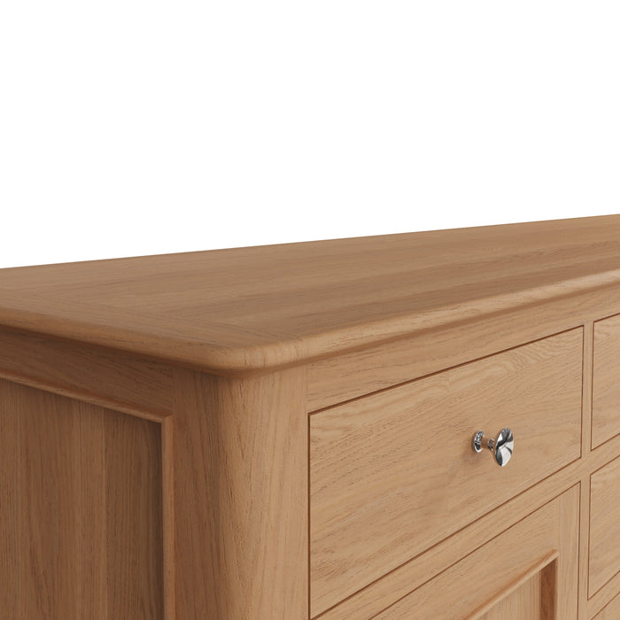 Belmont Oak Sideboard (4 Door, 6 Drawer)