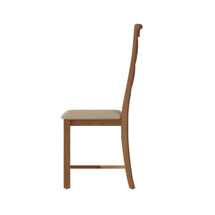 Belmont Oak Double Cross Back Chair (Fabric Seat)