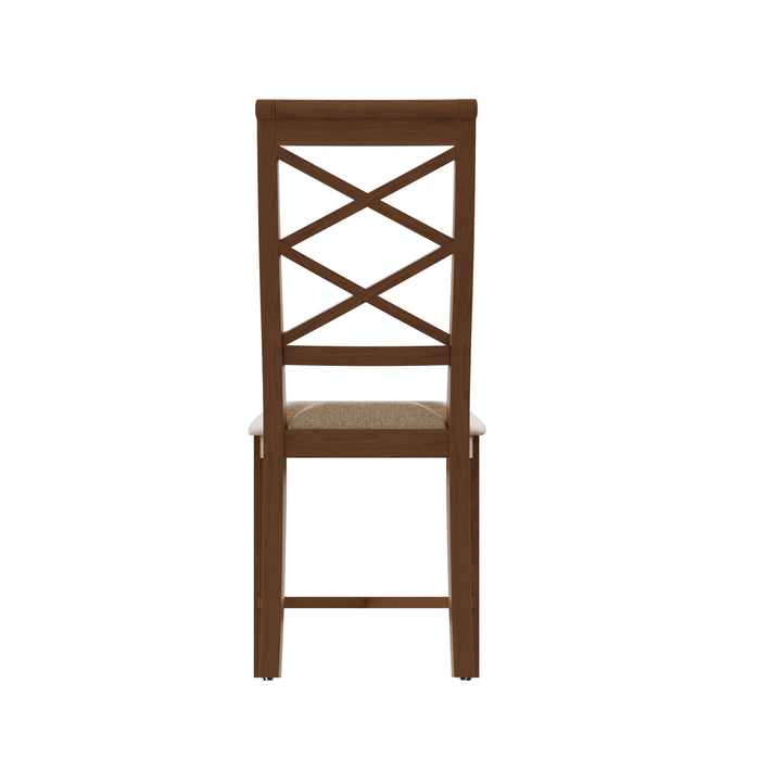 Belmont Oak Double Cross Back Chair (Fabric Seat)