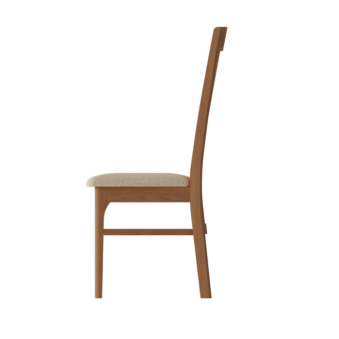 Belmont Oak Slat Back Chair (Fabric Seat)