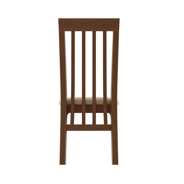 Belmont Oak Slat Back Chair (Fabric Seat)