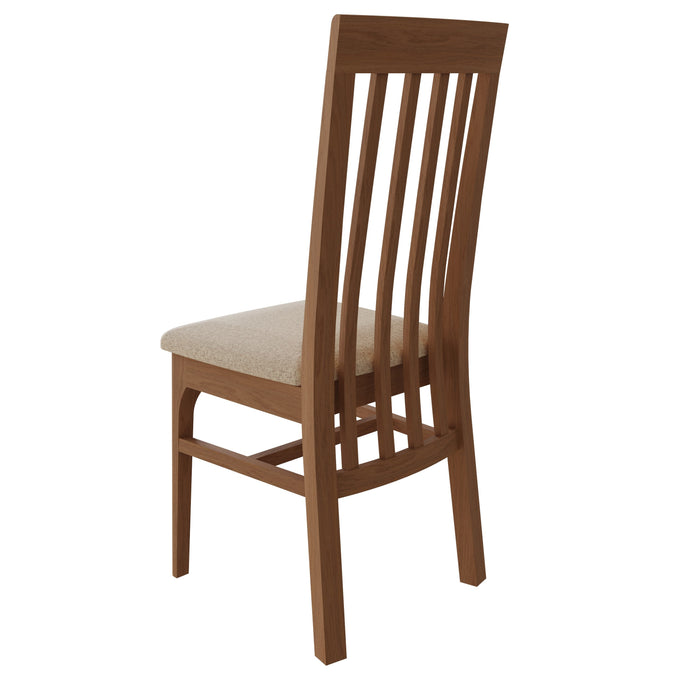 Belmont Oak Slat Back Chair (Fabric Seat)