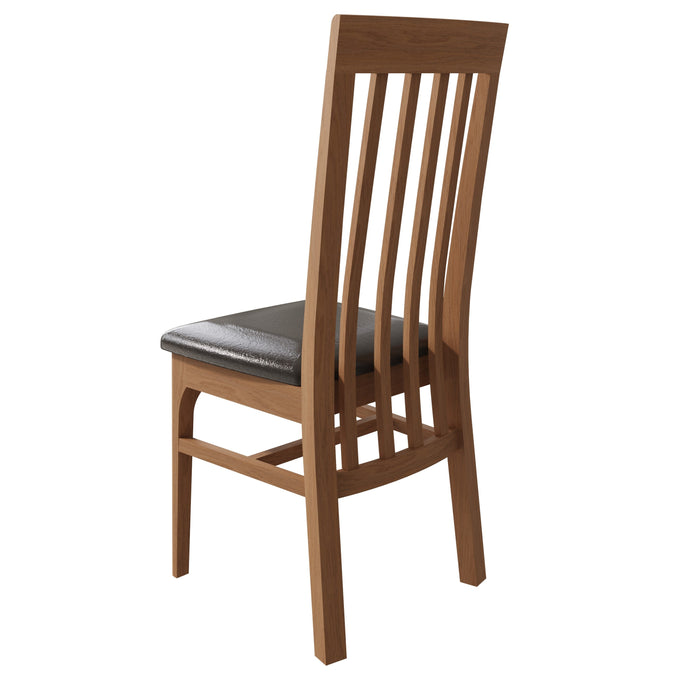 Belmont Oak Slat Back Chair (PU Seat)