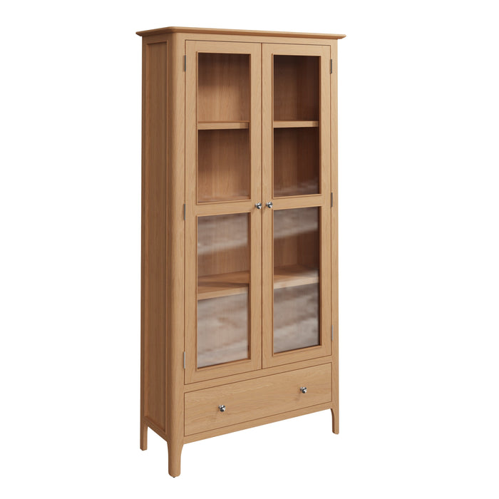 Belmont Oak Display Cabinet (With Lights)