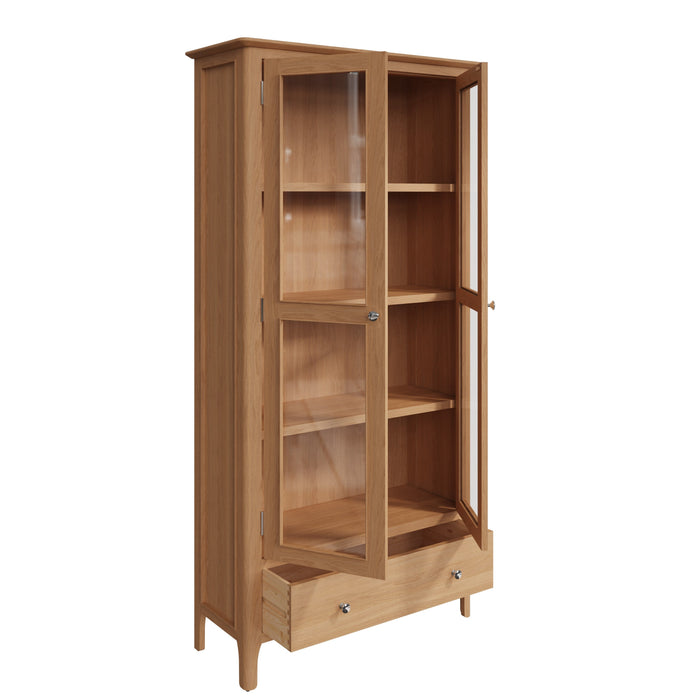 Belmont Oak Display Cabinet (With Lights)