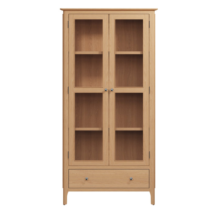 Belmont Oak Display Cabinet (With Lights)