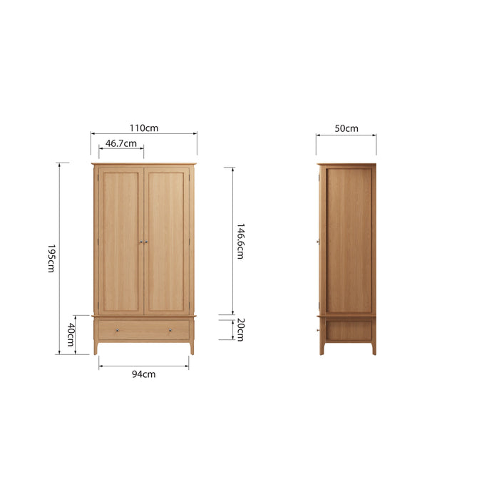 Belmont 2 Door Wardrobe