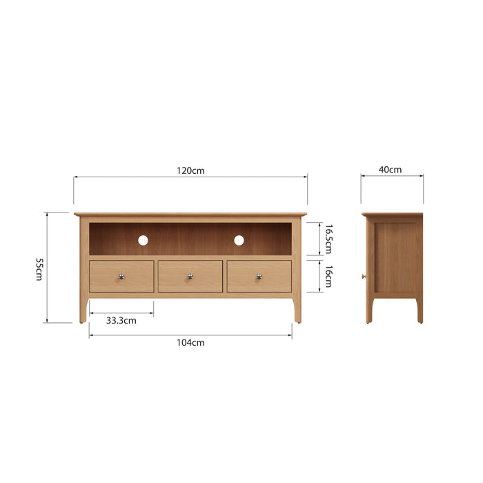 Belmont Oak Large TV Cabinet