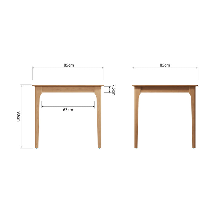 Belmont Oak Small Fixed Top Table