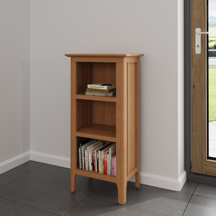 Belmont Oak Small Narrow Bookcase