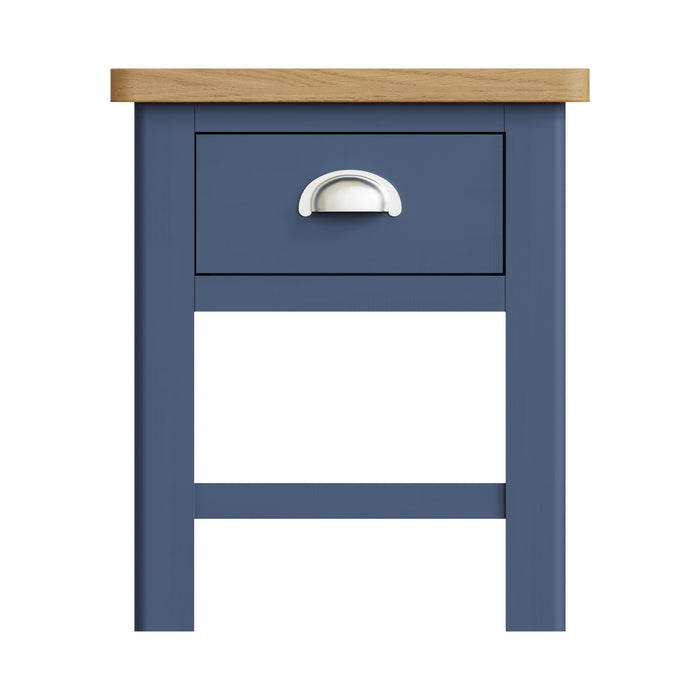 Truffle Blue 1 Drawer Lamp Table