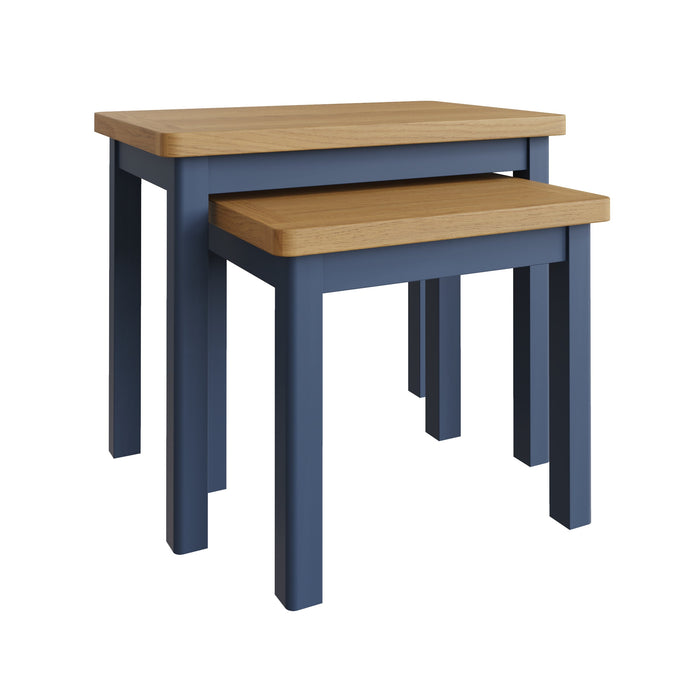 Truffle Blue Nest of 2 Tables