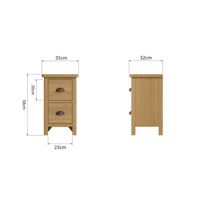 Truffle Oak Small Bedside Cabinet